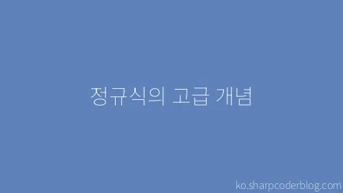 정규식의 고급 개념 - Thumbnail