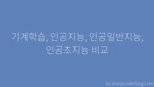 기계학습, 인공지능, 인공일반지능, 인공초지능 비교 - Thumbnail