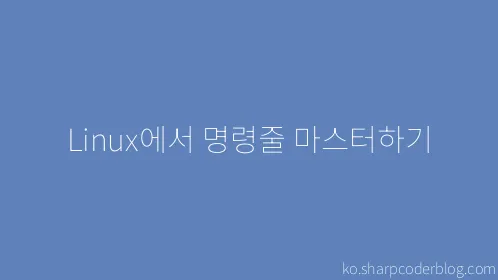 Linux에서 명령줄 마스터하기 - Thumbnail