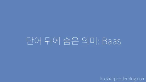 단어 뒤에 숨은 의미: Baas - Thumbnail