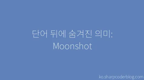 단어 뒤에 숨겨진 의미: Moonshot - Thumbnail